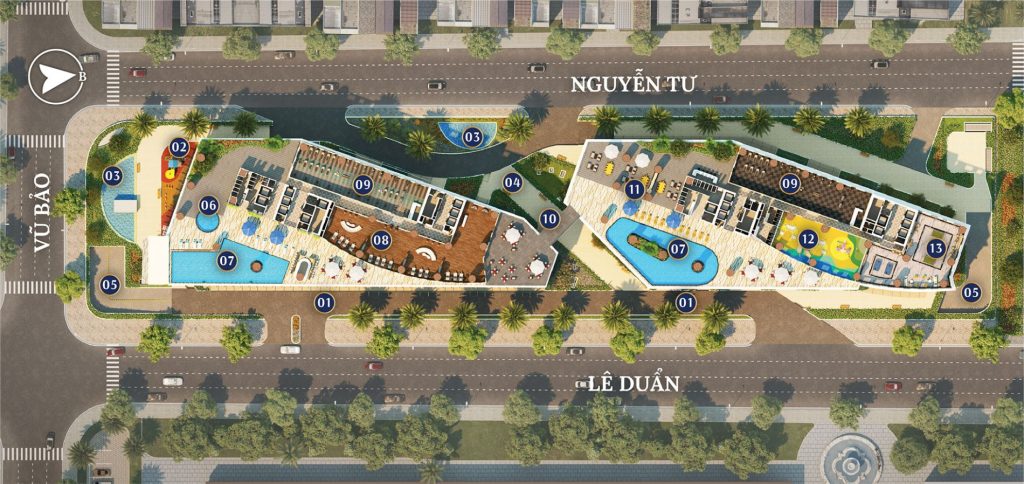 Mặt bằng The Sailing Quy Nhơn chi tiết: Phân khu, layout và diện tích từng căn